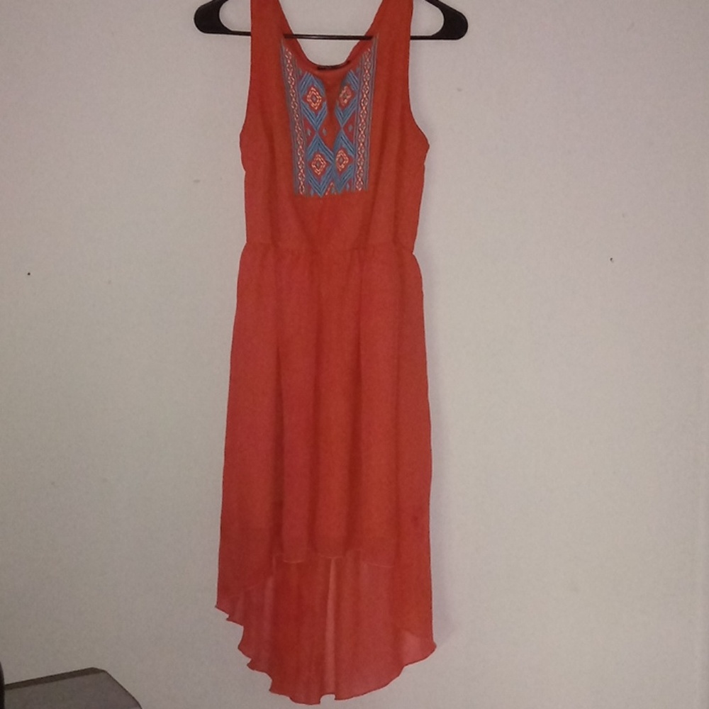 Beautiful embroidery peach pink color dress